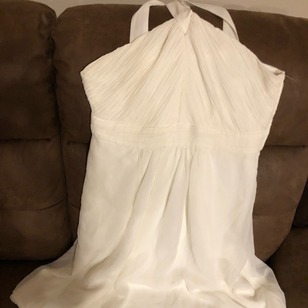 Elegant white dress.